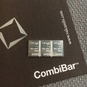 (3) X 1 gram .999 Pure Silver Bar